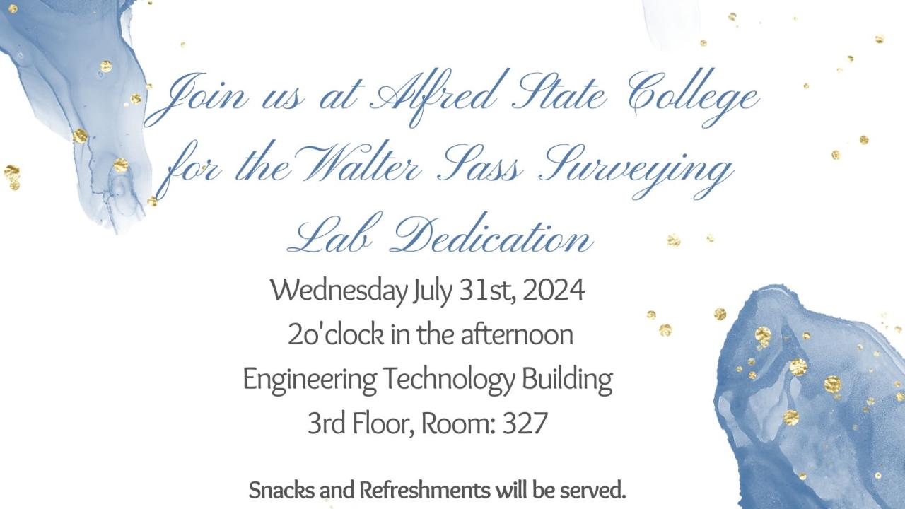 Walter Sass Dedication