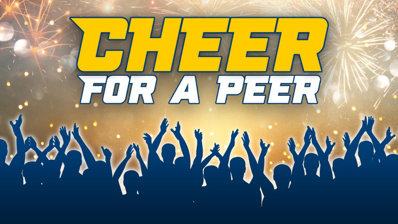 Cheer for a Peer graphic