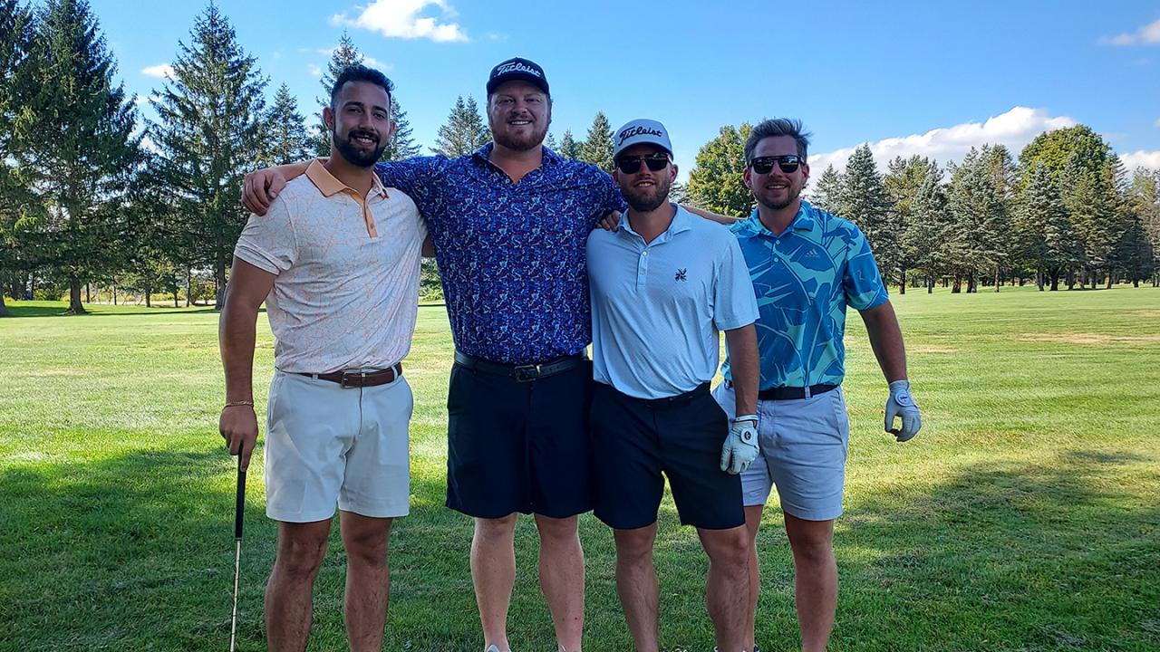 winning golf foursome