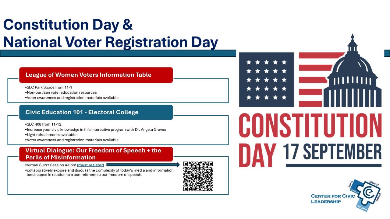 Constitution Day & Voter Registration Day Programming Poster