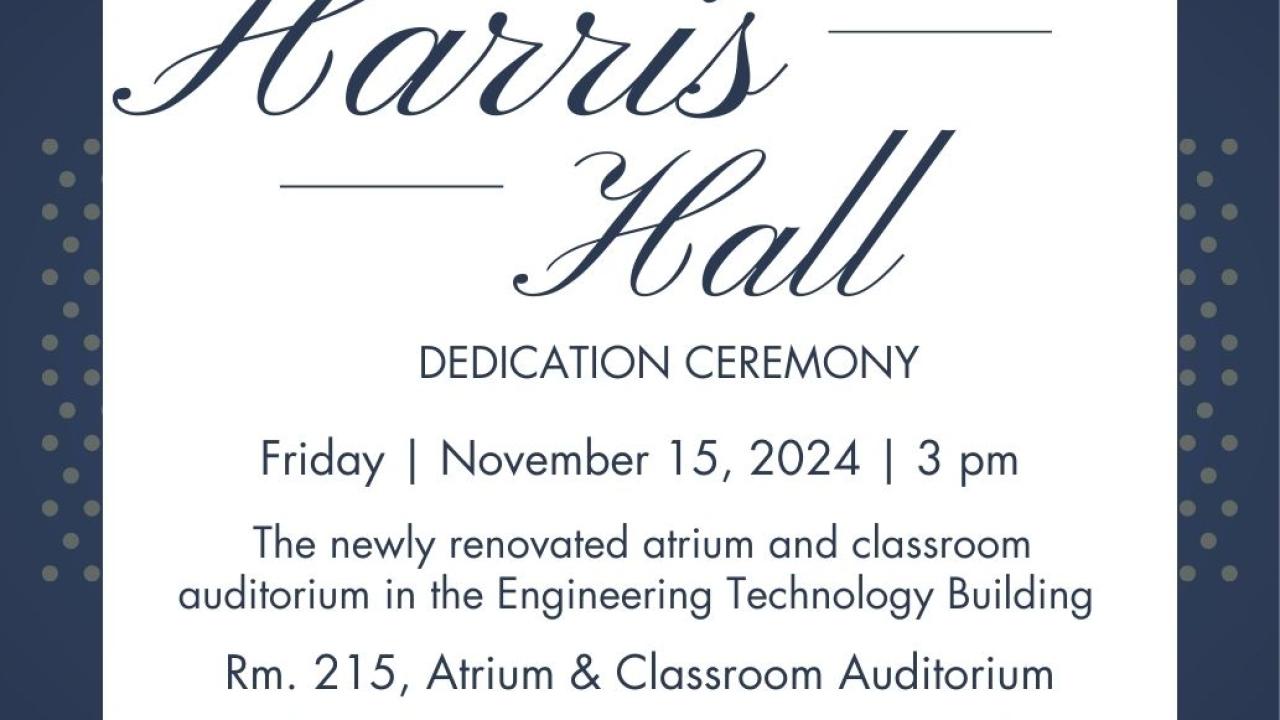 Harris Hall Dedication