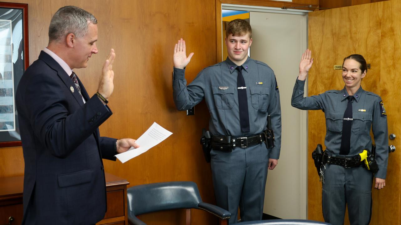Dr. Mauro swears in new officers