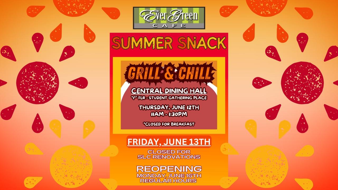 Summer Snack Temporary Hours