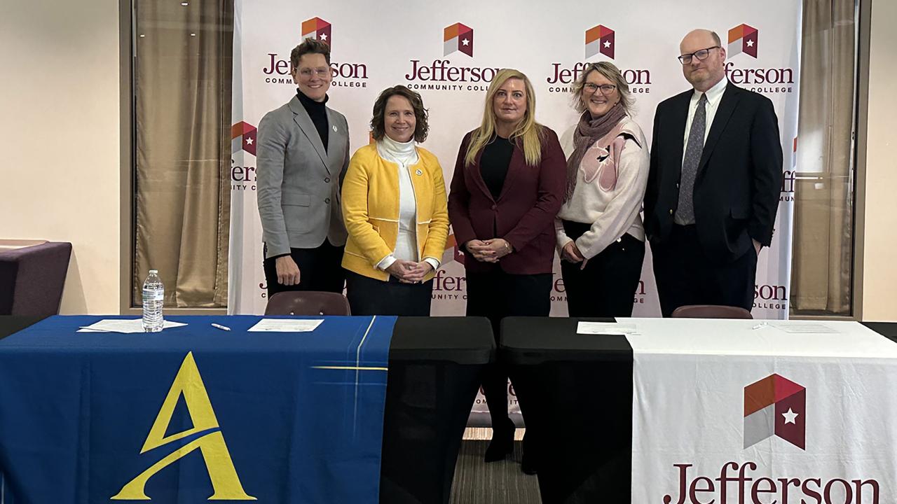Alfred State and Jefferson CC administrators celebrate new partnership